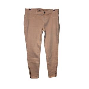 Victoria's Secret Women's Jeans Siren Ankle Zip Skinny Mid-Rise Peach Sz. 10 NWT